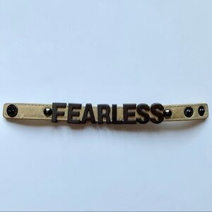 💸BCBGeneration Faux Leather Adjustable Snap Fearless Bracelet💸